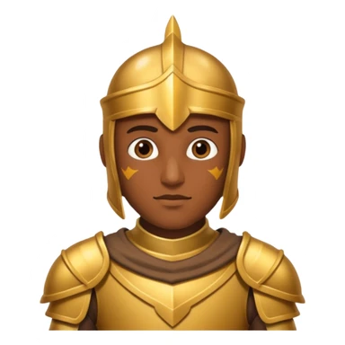gold knight, brown skin sticker