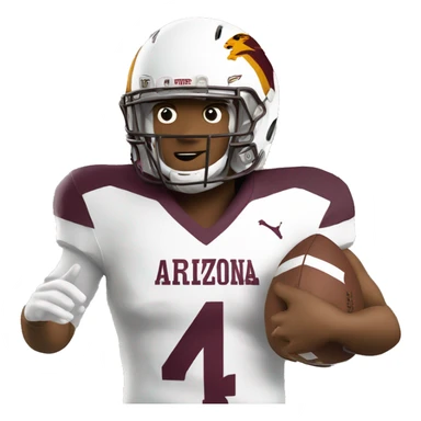Arizona state university football player number 4 sticker