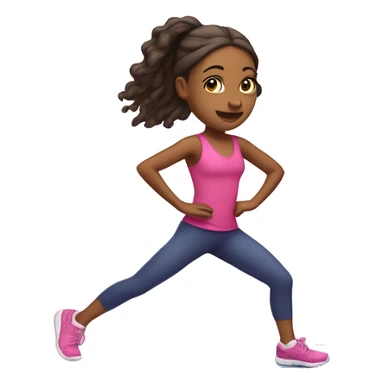 girl doing aerobic sticker