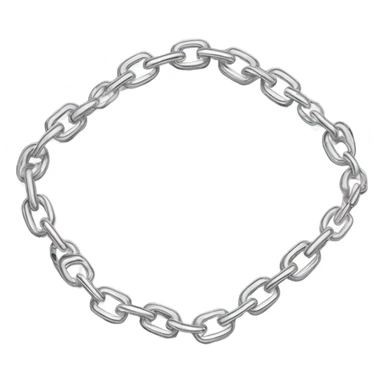 Realistic silver chain bracelet  sticker