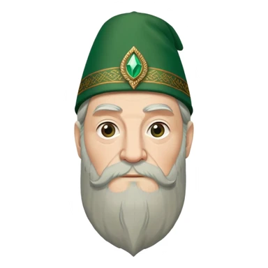 albus dumbledore from harry potter with green turkish fez hat and decorative motifs sticker