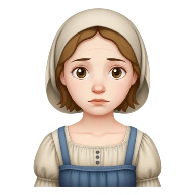 Peasant woman sad sticker