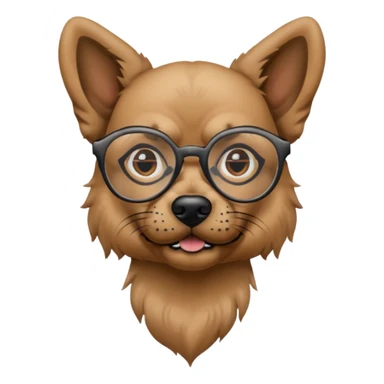 tattooed dog with heavy face tattooes and glassess sticker