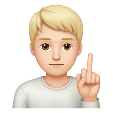 Me using the middle finger sticker