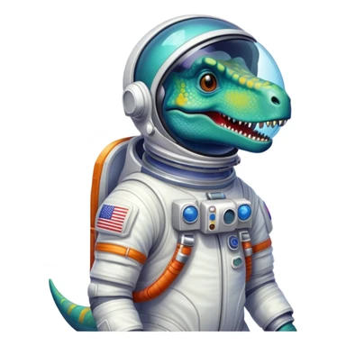 dinosour astronout sticker