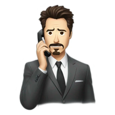 Tony Stark talking on the phone sticker