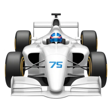 white Formula car sticker