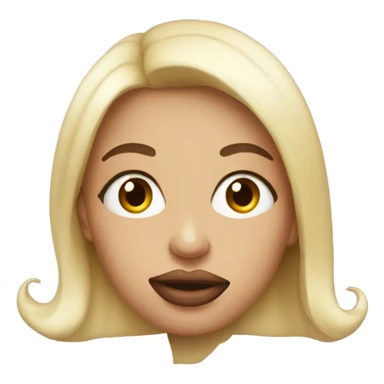 A woman with very big lips sticker