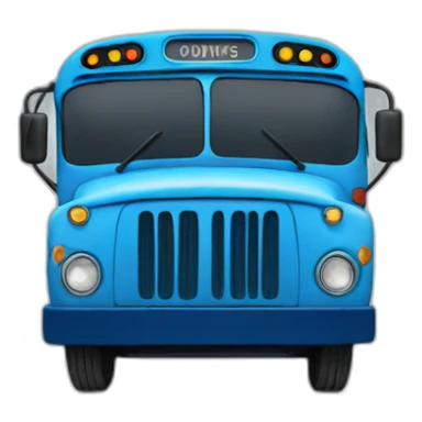 two blue busses sticker