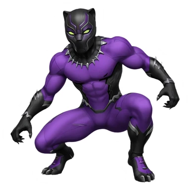 Black panther doing signature move sticker