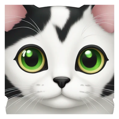 Tuxedo cat with green eyes sticker
