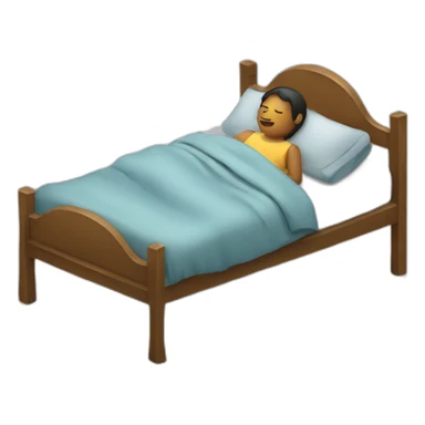 a person sleeping in the bed sticker