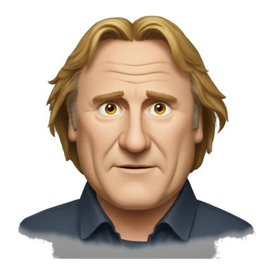 Gérard Depardieu qui sourit énormément  sticker