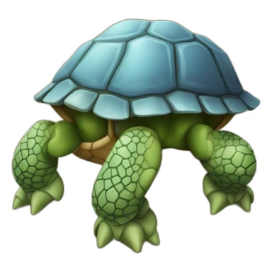 Une araignée sur une tortue sticker