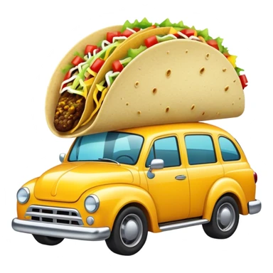 car eating tacos sticker