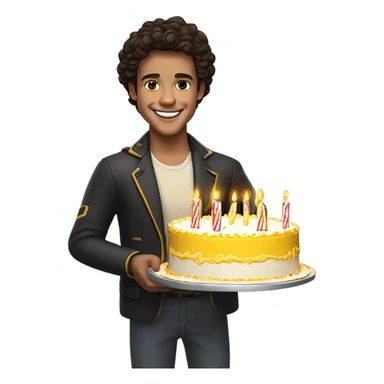 Happy birthday lando noris Holds the cake sticker