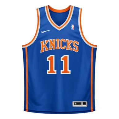 new york knicks basketball jersey featuring the number 11 sticker