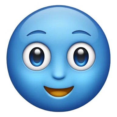 Crie um emoji com a letra L com fundo azul sticker