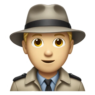 Handsome white boy dressed like an investigator sticker