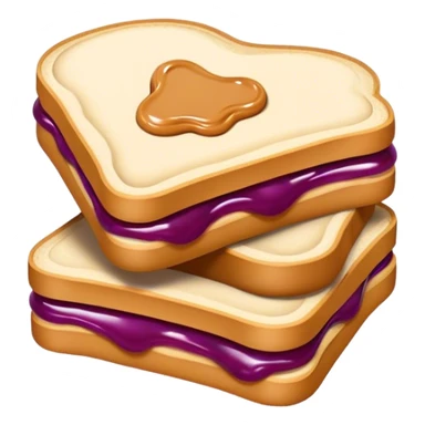 Peanut butter and jelly sandwich sticker