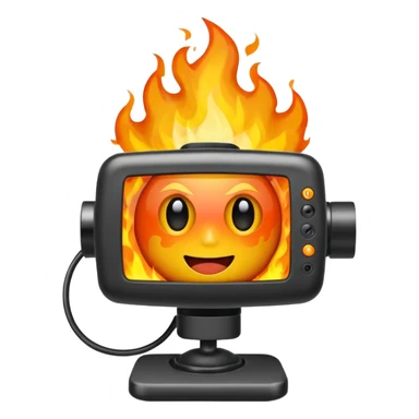 Web Cam on FIRE sticker