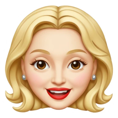 Madonna, portrait, winking sticker