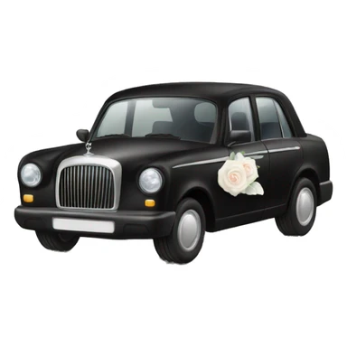 black wedding car sticker