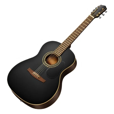 black acoustic guitar sticker