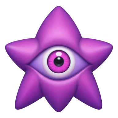 starro pink and purple with one eye sticker