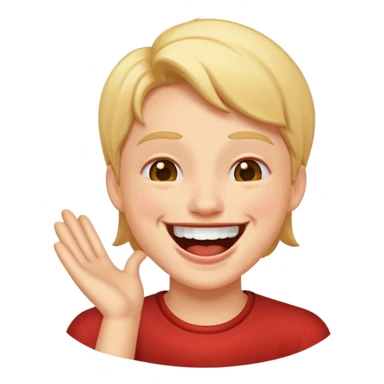 laughing at joke at ar sticker