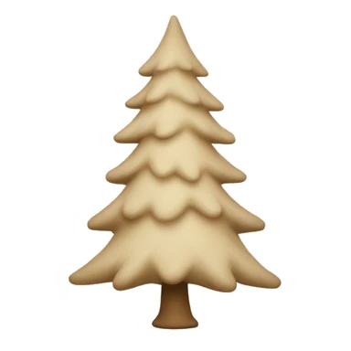 Beige christmas tree sticker