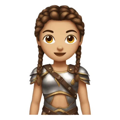 Girl gladiator with braided brown hair and sunglasses sticker