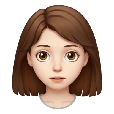 brown haired girl who smells bad sticker