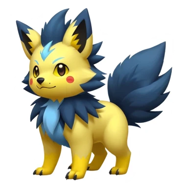Manectric-Zorua-Yamper-Fakémon-hybrid-creature (full body)  sticker