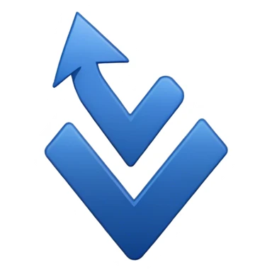 dark blue 
"top" icon with an up arrow sticker