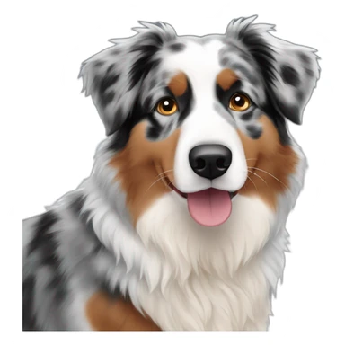 Australian shepherd on the snow sticker