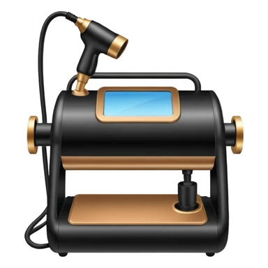 black spray tan machine sticker