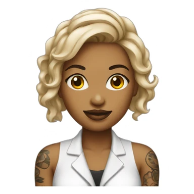 Female Tattoo artist sticker