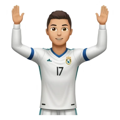 Cristiano Ronaldo soccer player celebrating a goal sticker