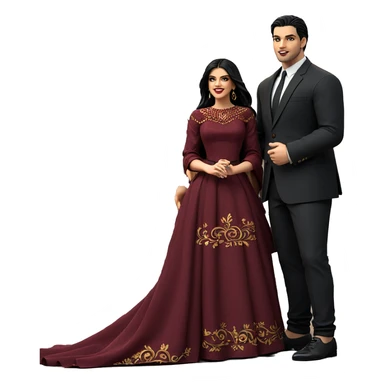 stylish couple at a table sticker