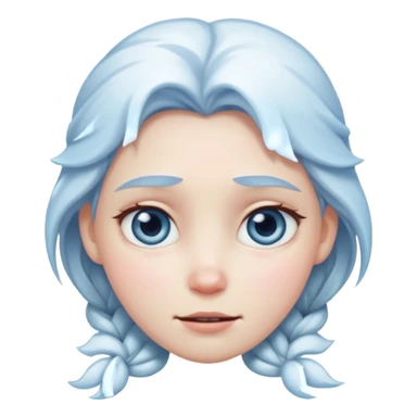 Frozen face with half-lidded eyes sticker