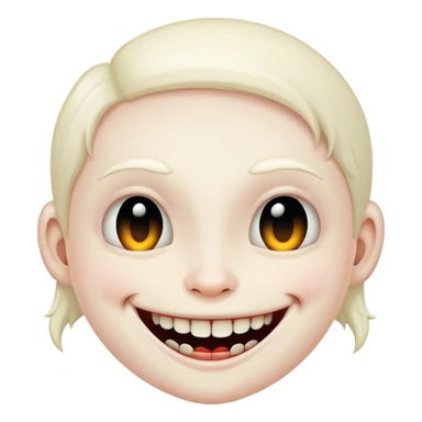 Creepy happy smile sticker