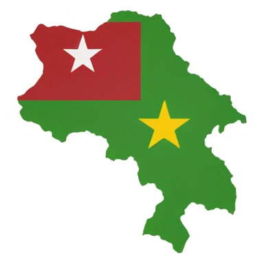 vietnam map with flag sticker