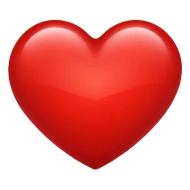 red heart emoji, glossy and vibrant sticker