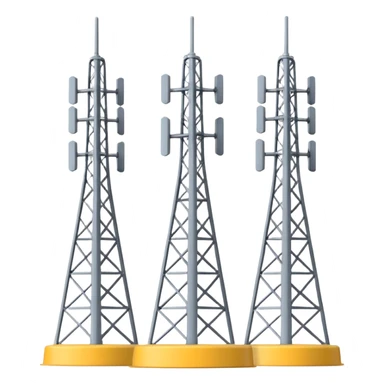 3 TORRES DE ANTENA DE ESTAÇÃO RÁDIO BASE sticker