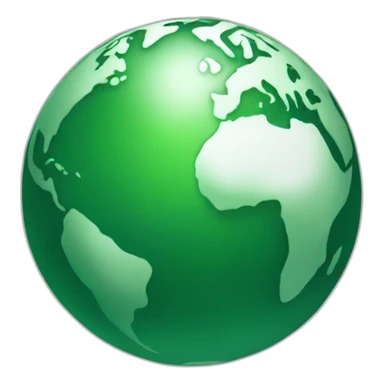 earth green and white sticker