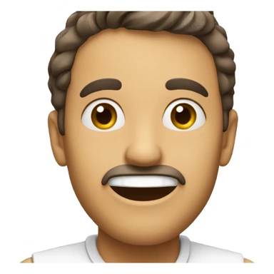 Smiling Italian man have a surprised sticker