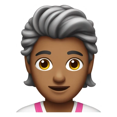 Hairdresser in pink apron  sticker