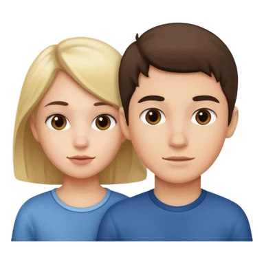 boy with girl behind sticker