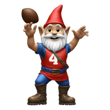Garden gnomes doing the heisman trophy pose  sticker